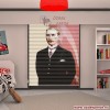Atatürk Portreli Zebra Perdesi
